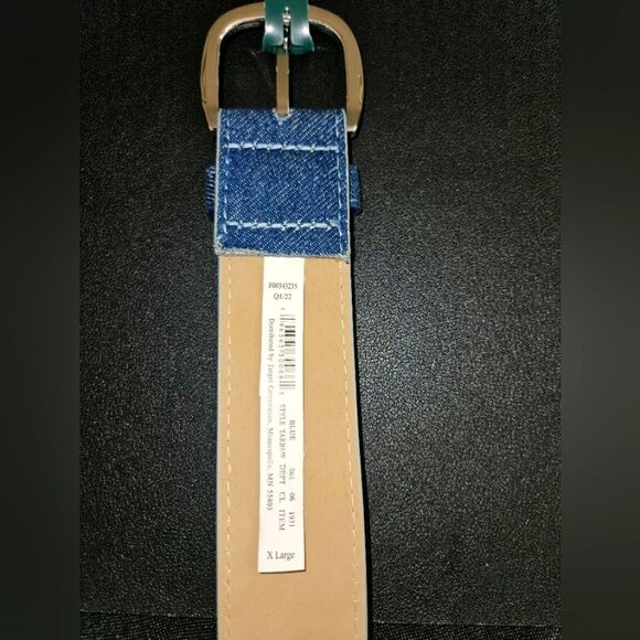 Wild Fable Denim Patchwork Buckle Belt Size XL NEW - Picture 6 of 6